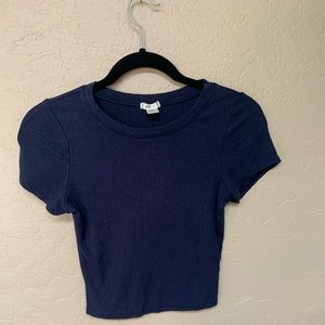 Cropped Ribbed Shirt